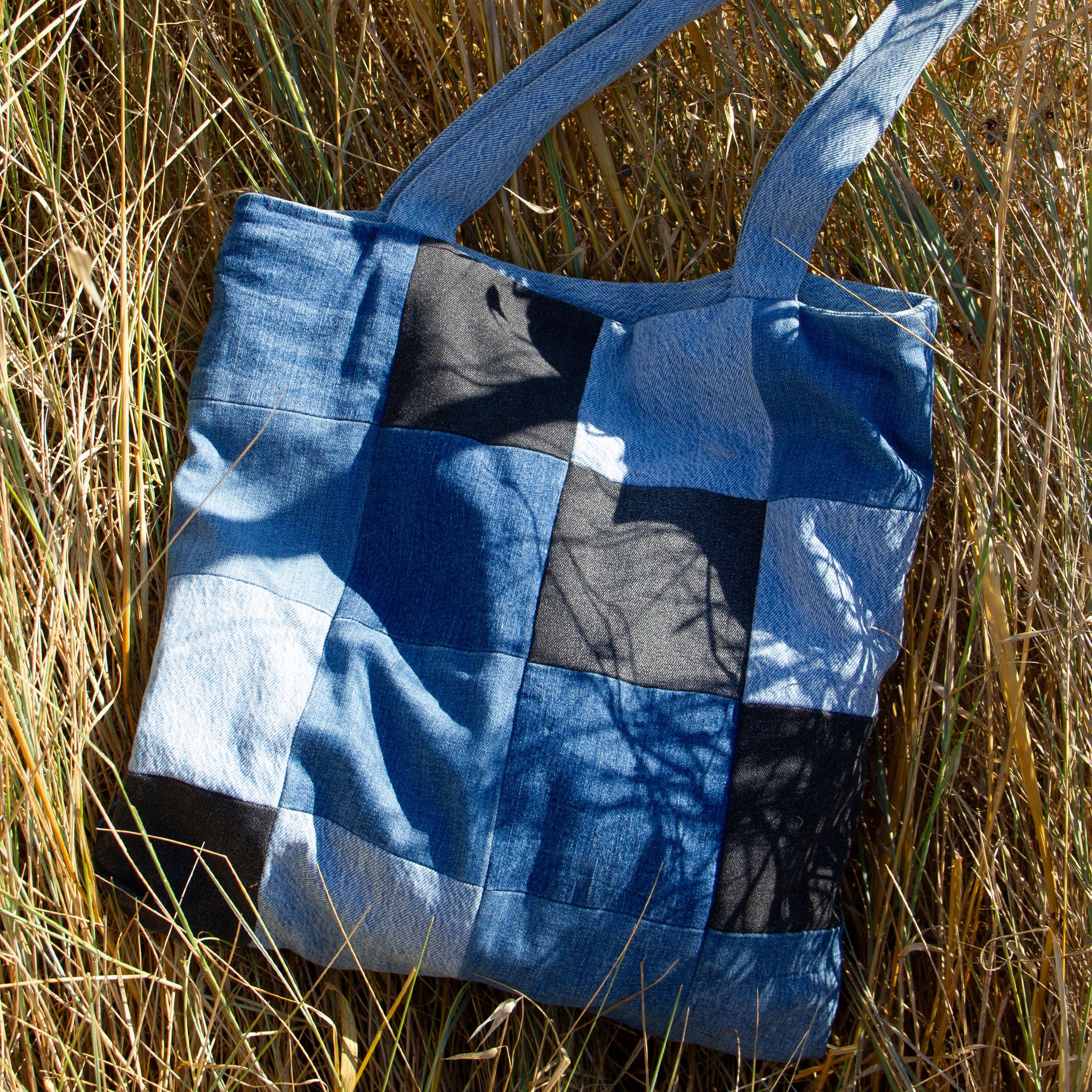 Everyday Patchwork Recycled Denim Tote
