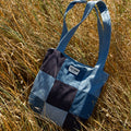 Mini Patchwork Recycled Denim Tote Bag