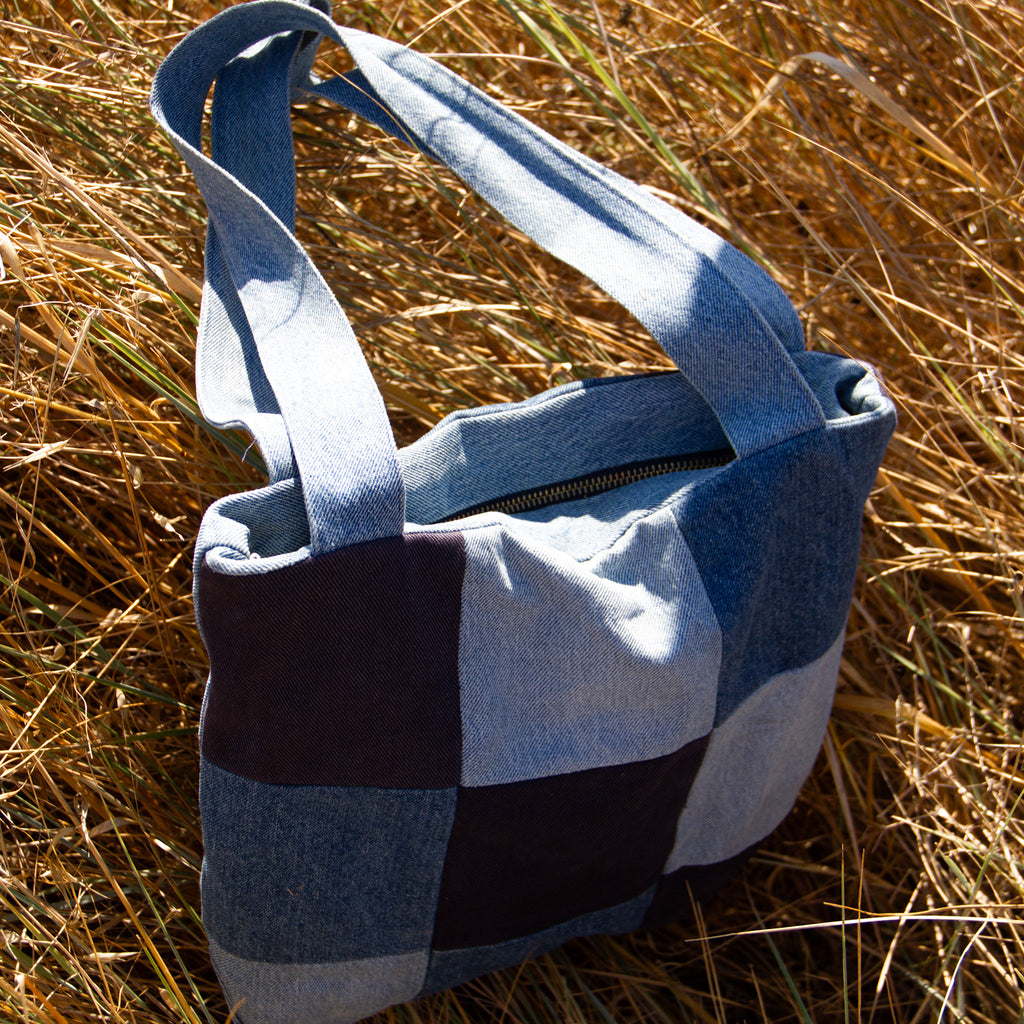 Everyday Patchwork Recycled Denim Tote
